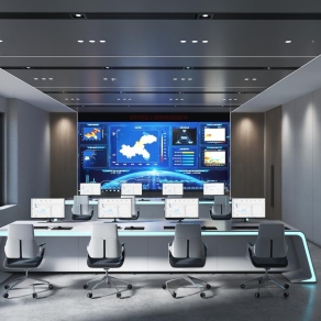 现代指挥控制室3D模型下载